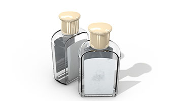 Rectangular Cosmetic Transparent Glass Vial